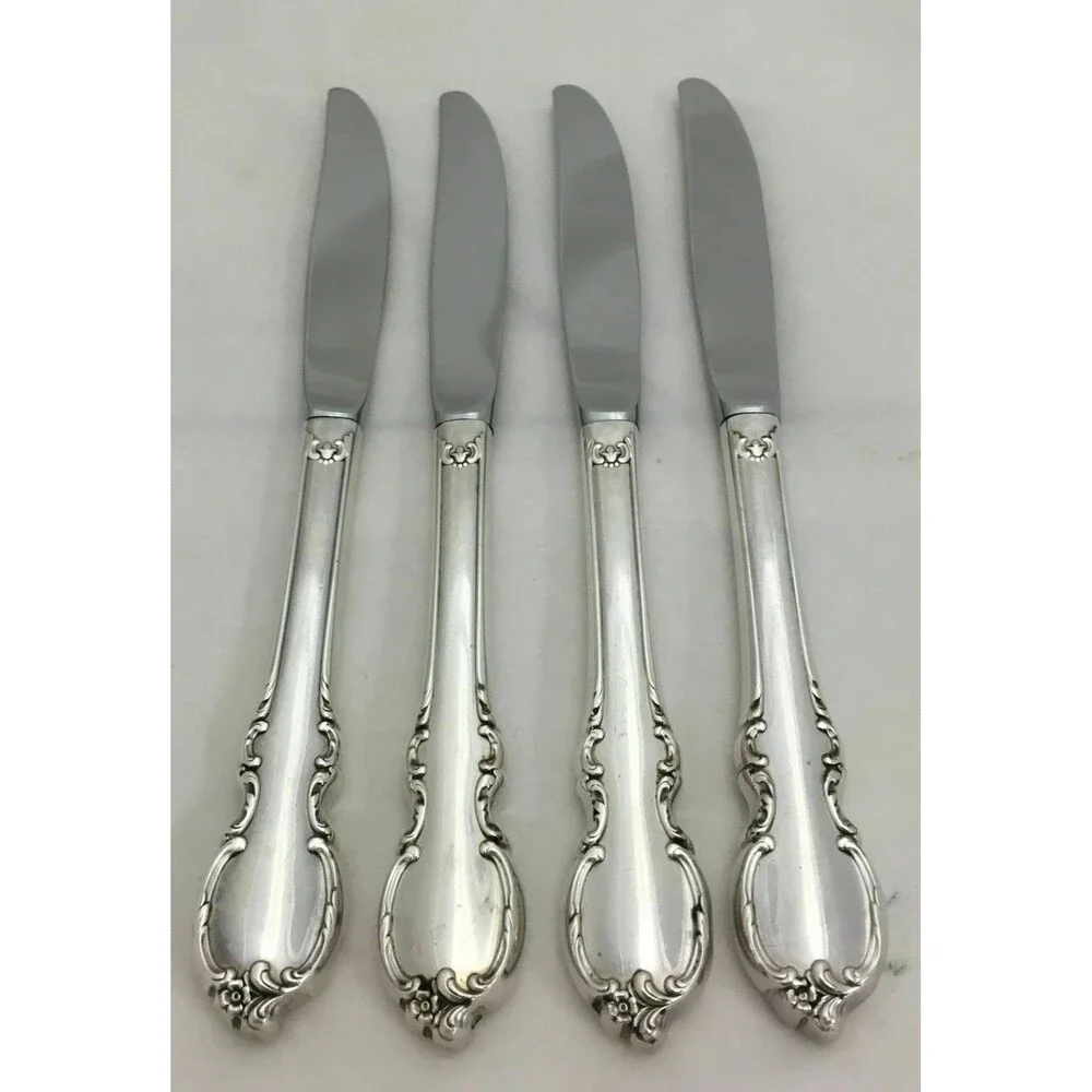 4‎ Rogers Bros 1847 Reflection International Silver Silverplate Flatware Knives